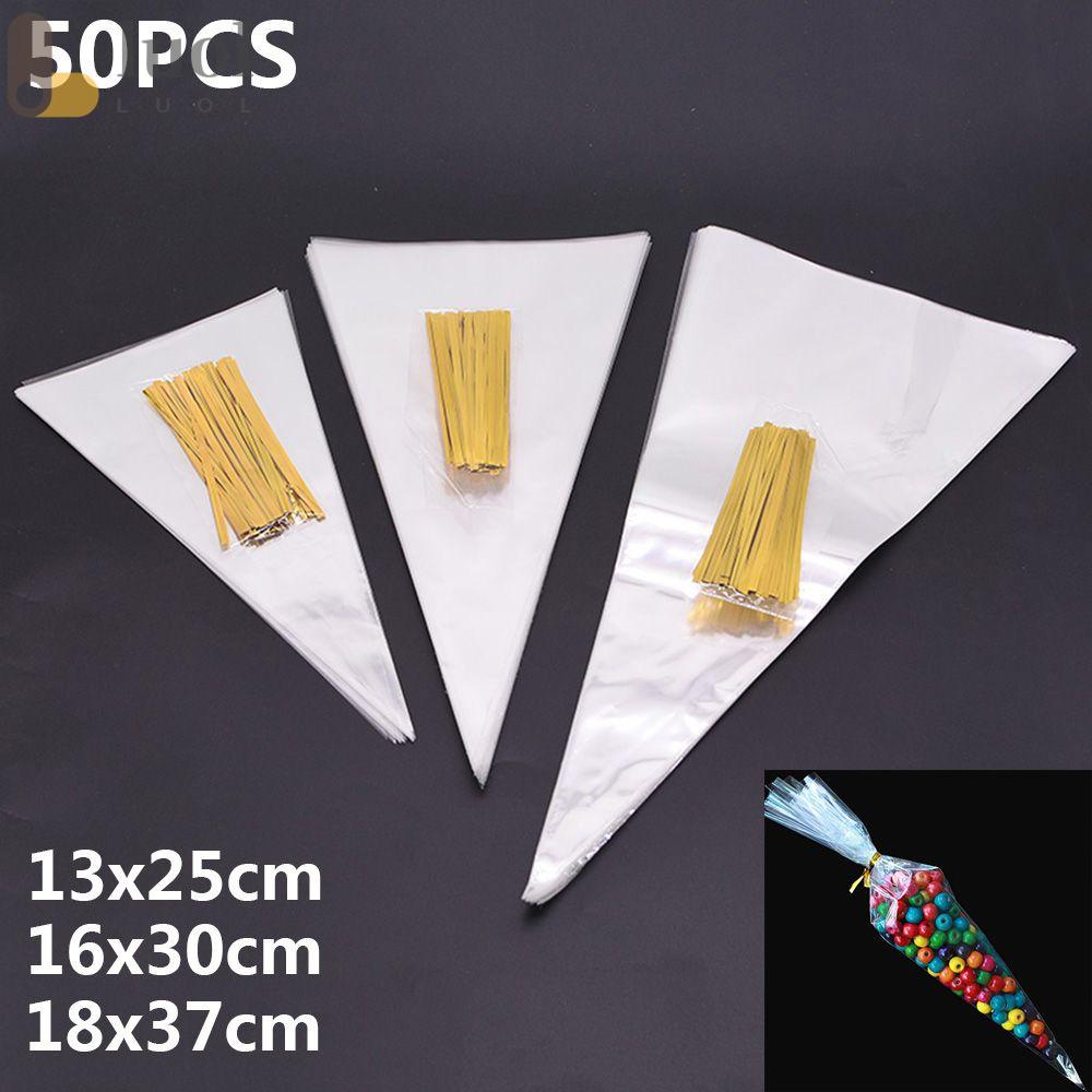 Set 50 TúI ĐựNg BáNh Cellophane Trong SuốT ThờI Trang