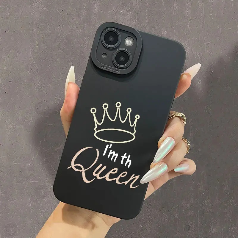 Ốp Điện Thoại Silicon TPU Mềm Đen Hình Hoạt Hình Chống Vỡ Cho IPhone 14 13 Pro Max 11 12 Pro Max XS X XR SE 2020 6S 8 7 +