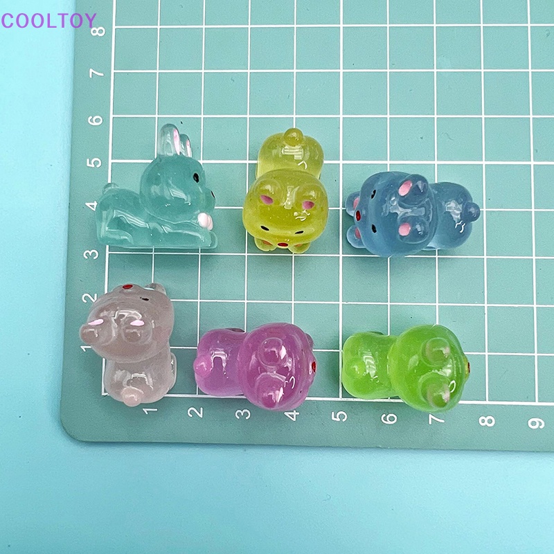 Cooltoy Set 2 Tượng Thỏ Mini Dạ Quang Trang Trí Chậu Cây