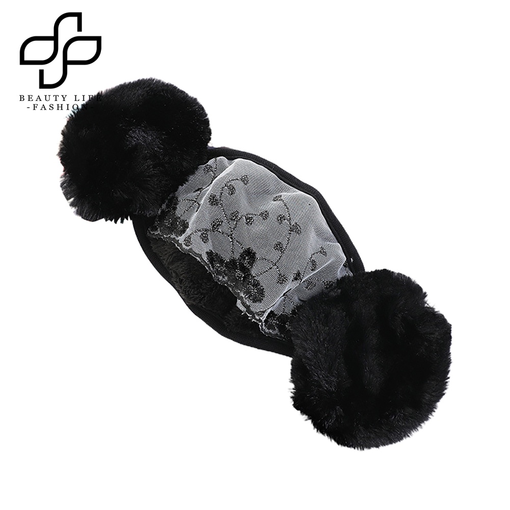 Chụp Tai Che Nửa Mặt Giữ Ấm Phối Ren Thời Trang Thu Đông Cho Nữ