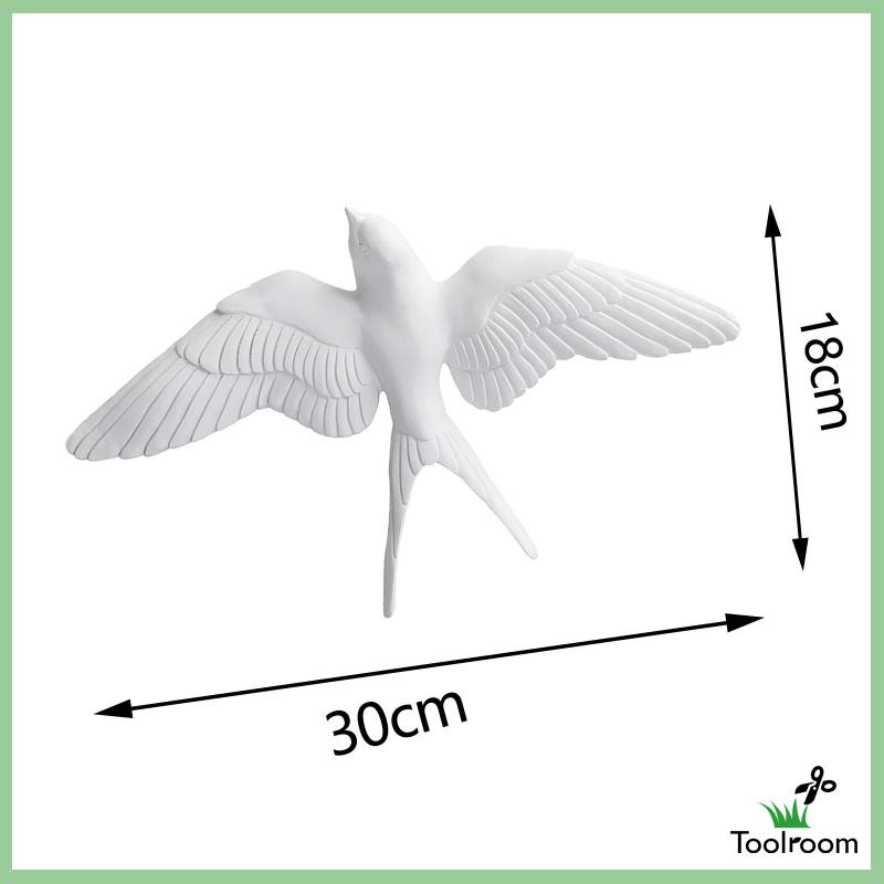 Phụ Kiện Trang Trí Tường Phòng Khách Hình Chim Én Bằng Nhựa Resin Phong Cách Bắc Âu