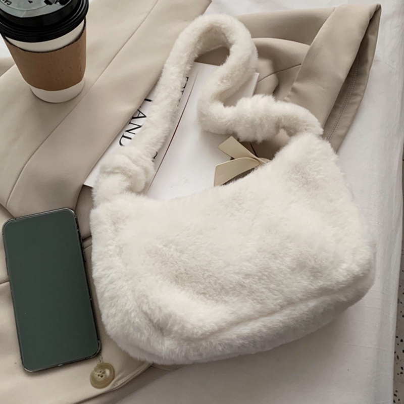 Túi Xách Đeo Vai Phối Lông Thú Cho Phái Nữ (b7w)