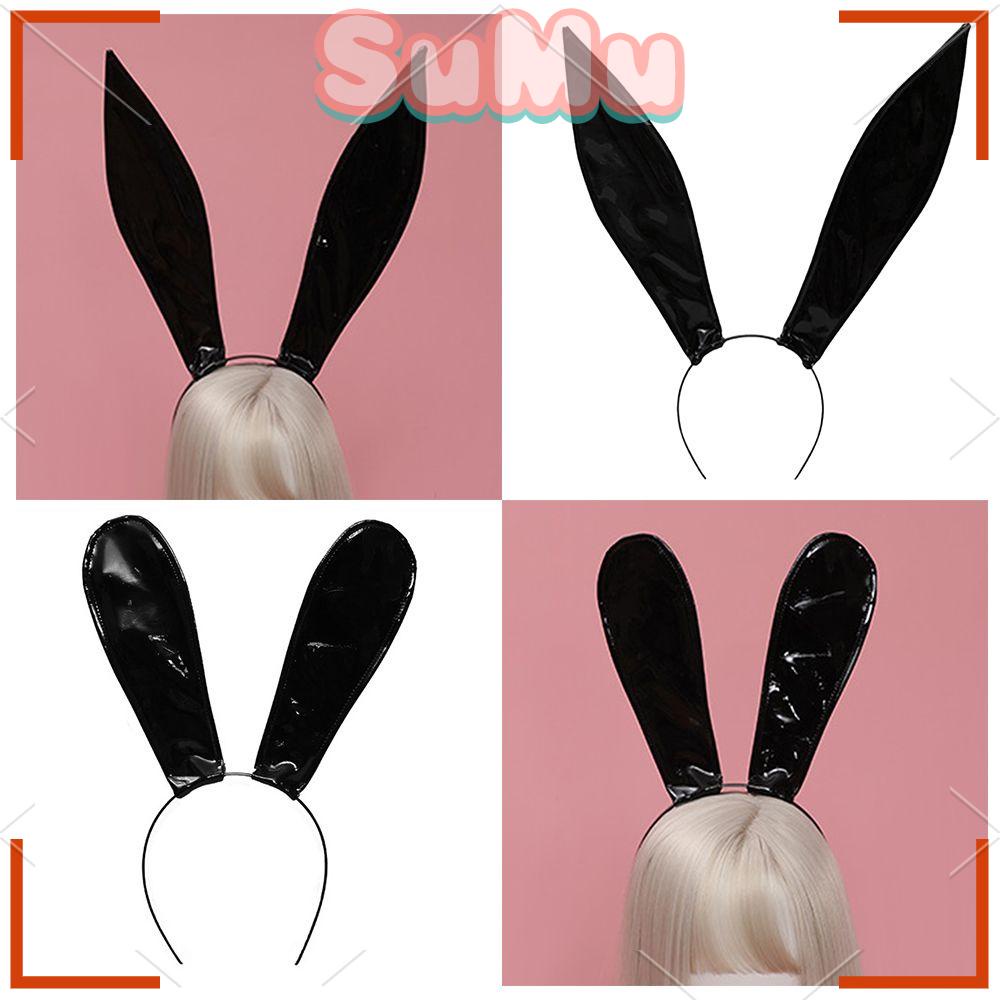 Băng Đô Tai Thỏ Bằng Da Xinh Xắn Dành Cho Bé Gái