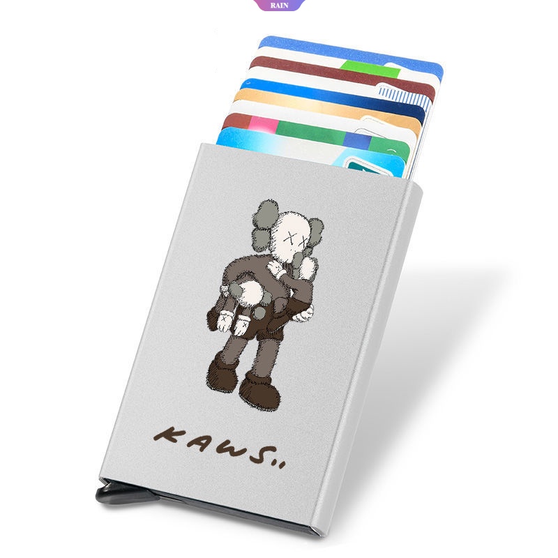 Ví Đựng Thẻ Ngân Hàng Tự Động Bật Lên Bằng Nhôm In Hoạt Hình Pikachu Doraemon Dễ Thương Tháo Gỡ Nhanh Cho Nữ [RAIN]