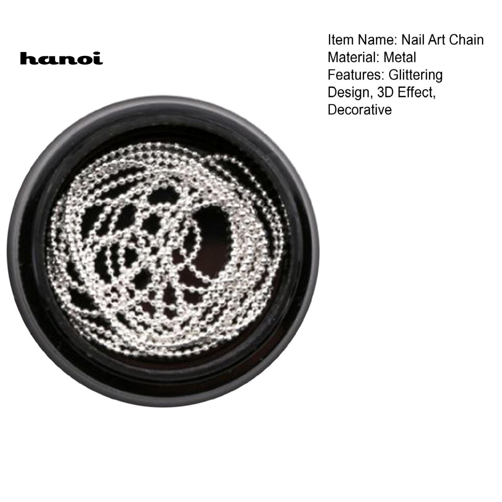 1 Hộp Phụ Kiện Dây Xích 1M Trang Trí Móng Tay Nghệ Thuật