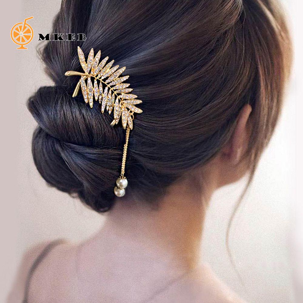 Trâm cài tóc hình chữ U làm từ kim loại phối tua rua phong cách Trung Hoa thời trang cổ điển cho nữ
