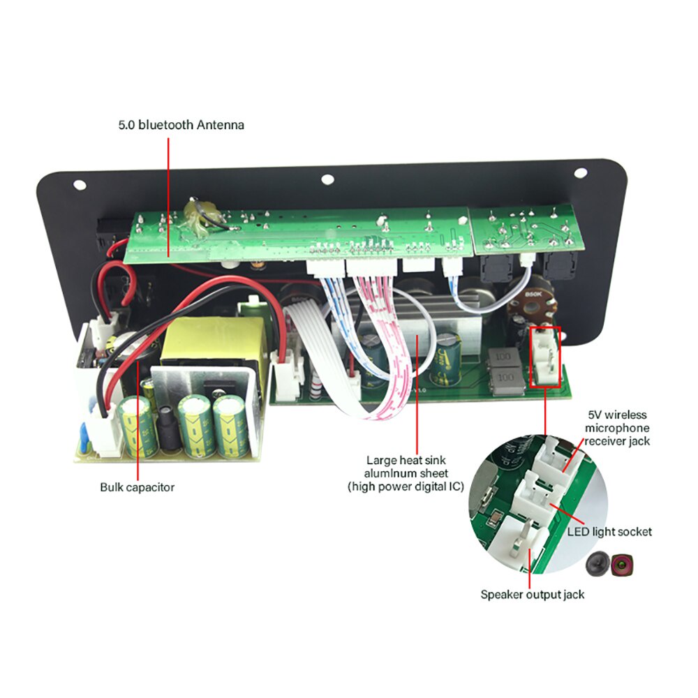 Bảng Mạch Khuếch Đại Âm Thanh Bluetooth D100 D300 600W D100 12V 24V 220V