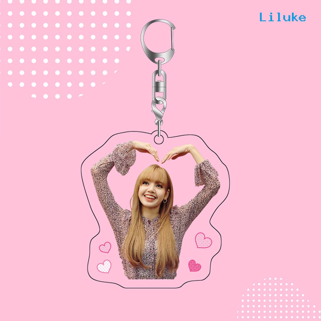 Móc Khóa Hai Mặt Hình Lisa Nhóm Nhạc Blackpink Xinh Xắn