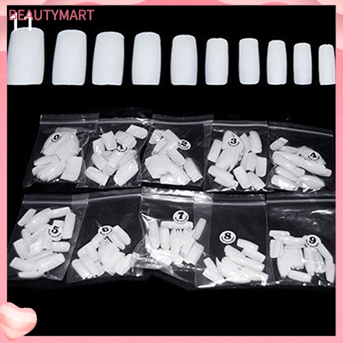 Bộ 500 Móng Tay Giả Bằng Acrylic Che Phủ Toàn Diện Kiểu Pháp Thời Trang