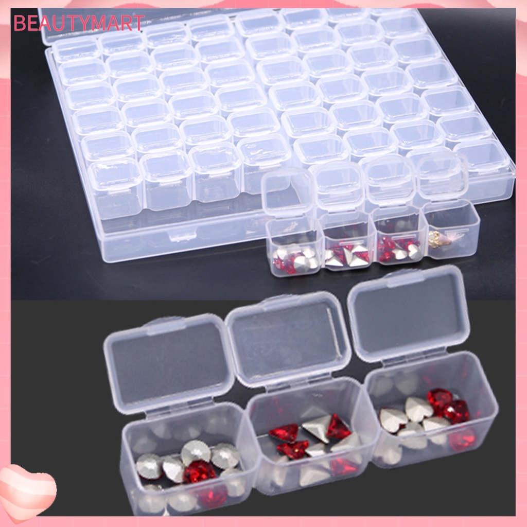 Hộp Nhựa PP 56 Ngăn Đựng Phụ Kiện Trang Trí Móng Nghệ Thuật