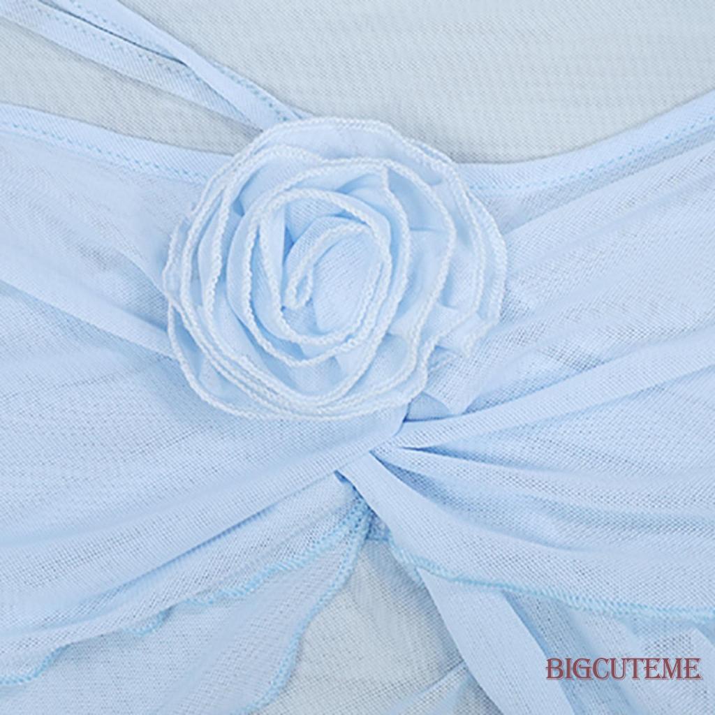 Áo Crop Top Tay Ngắn Trễ Vai Buộc Dây Họa Tiết Hoa Thời Trang Mùa Hè Cho Nữ