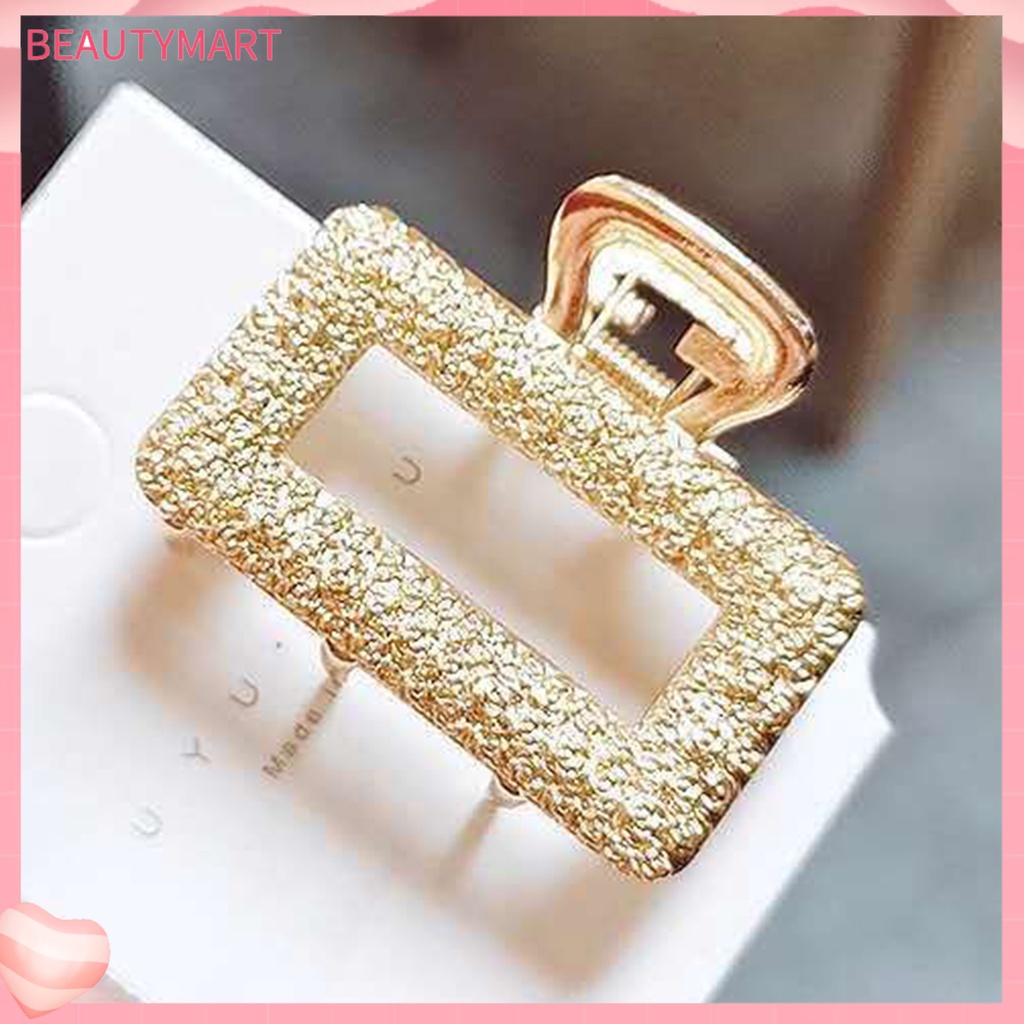[beautymart] Kẹp Tóc Đa Phong Cách Bằng Hợp Kim Hình Nơ / Chữ Nhật / Trái Tim / Mặt Trăng / Elip Đơn Giản Sáng Bóng Thanh Lịch Cho Nữ