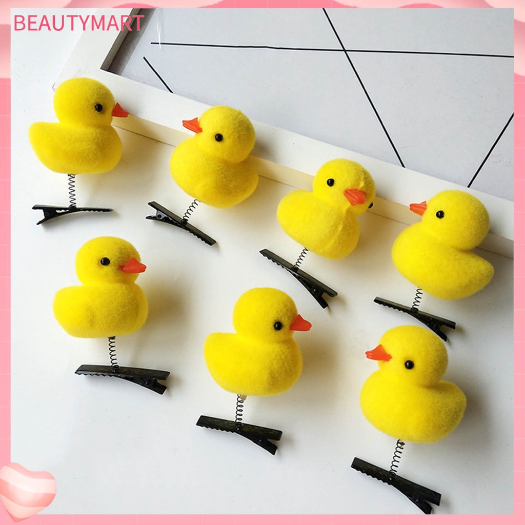 Set 5 Kẹp Tóc Hình Chú Vịt Vàng Nhỏ Xinh Chống Trượt Thời Trang Dự Tiệc Cho Bé