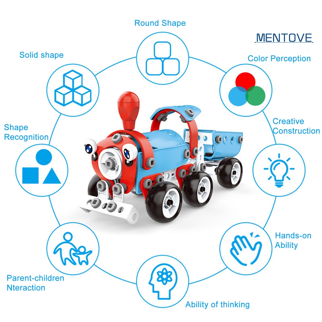 [MT] Set 143 Khối Xây Dựng Bằng Nhựa Nhận Diện Màu Sắc Tự Kích Thích Trí Thông Minh Cho Bé