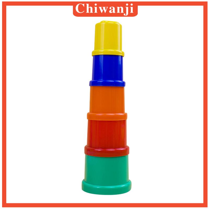 Bộ Đồ Chơi Cốc Xếp Chồng Lên Nhau 5 Tầng Nhiều Màu Sắc Giáo Dục Cho Bé