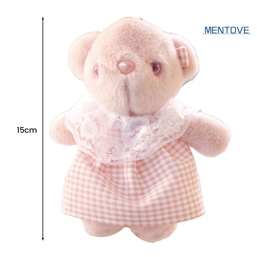 Móc Khóa Gấu Bông 3D Bằng Cotton Mềm Mại 15cm Trang Trí Đa Ứng Dụng