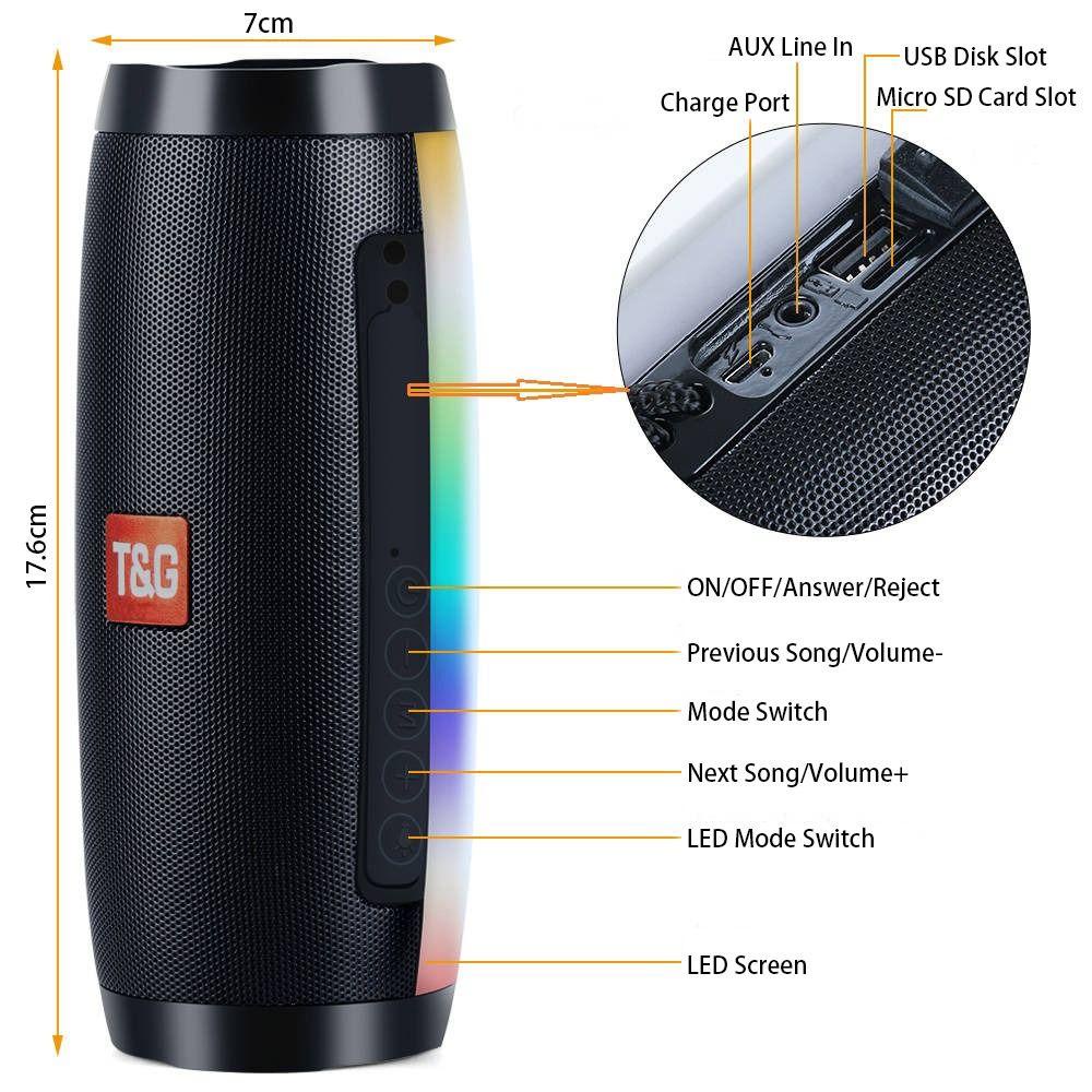Loa Bluetooth Kiêm Đài FM Có Đèn LED Nhấp Nháy