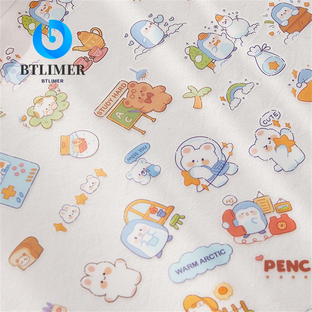 Bộ 46 Sticker Hoạt Hình Dán Trang Trí Nhật Ký