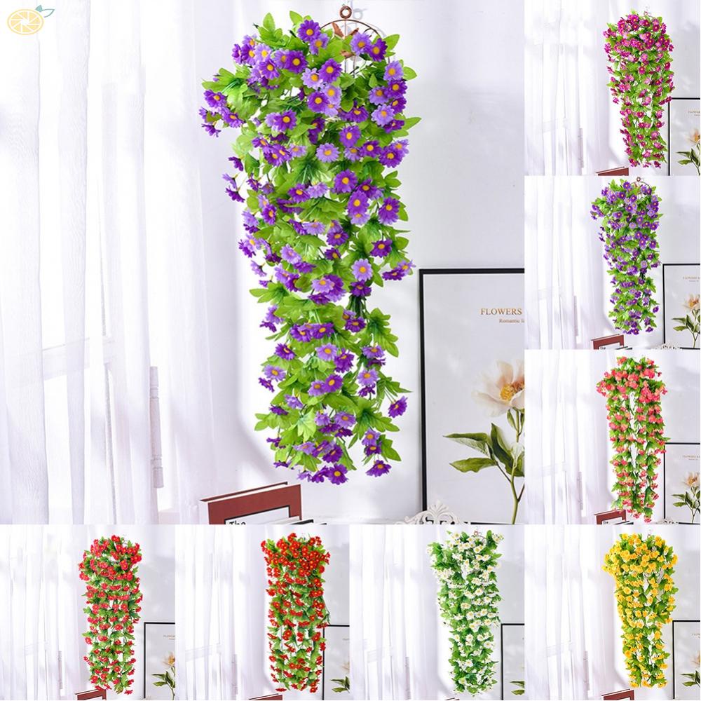 【VARSTR】Realistic Artificial Hanging Flower Vine for Home Decor Silk &amp; Plastic (Chrysanthemum)