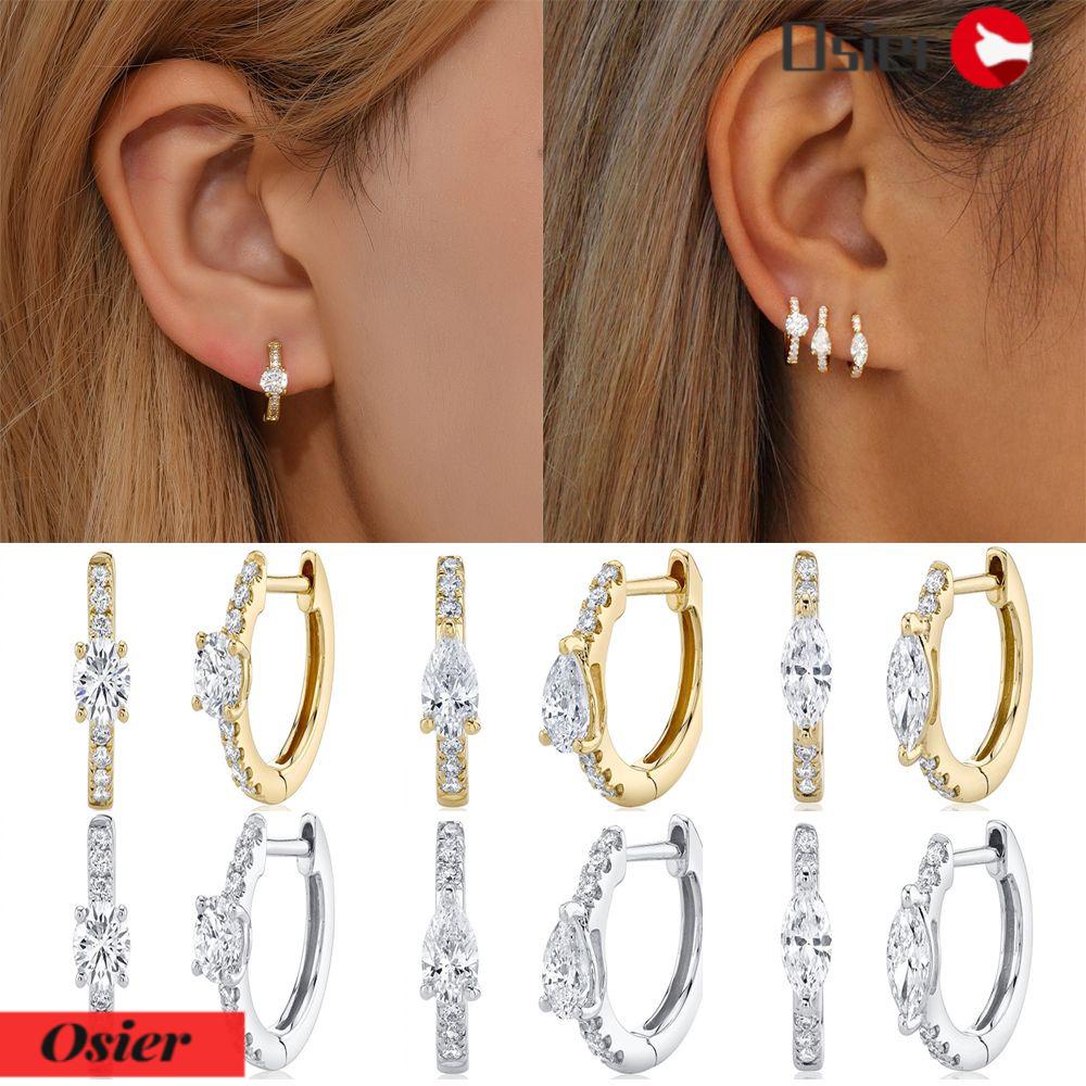 Bông Tai Dạng Vòng Tròn Đính Khối Thời Trang 1 Cho Nữ