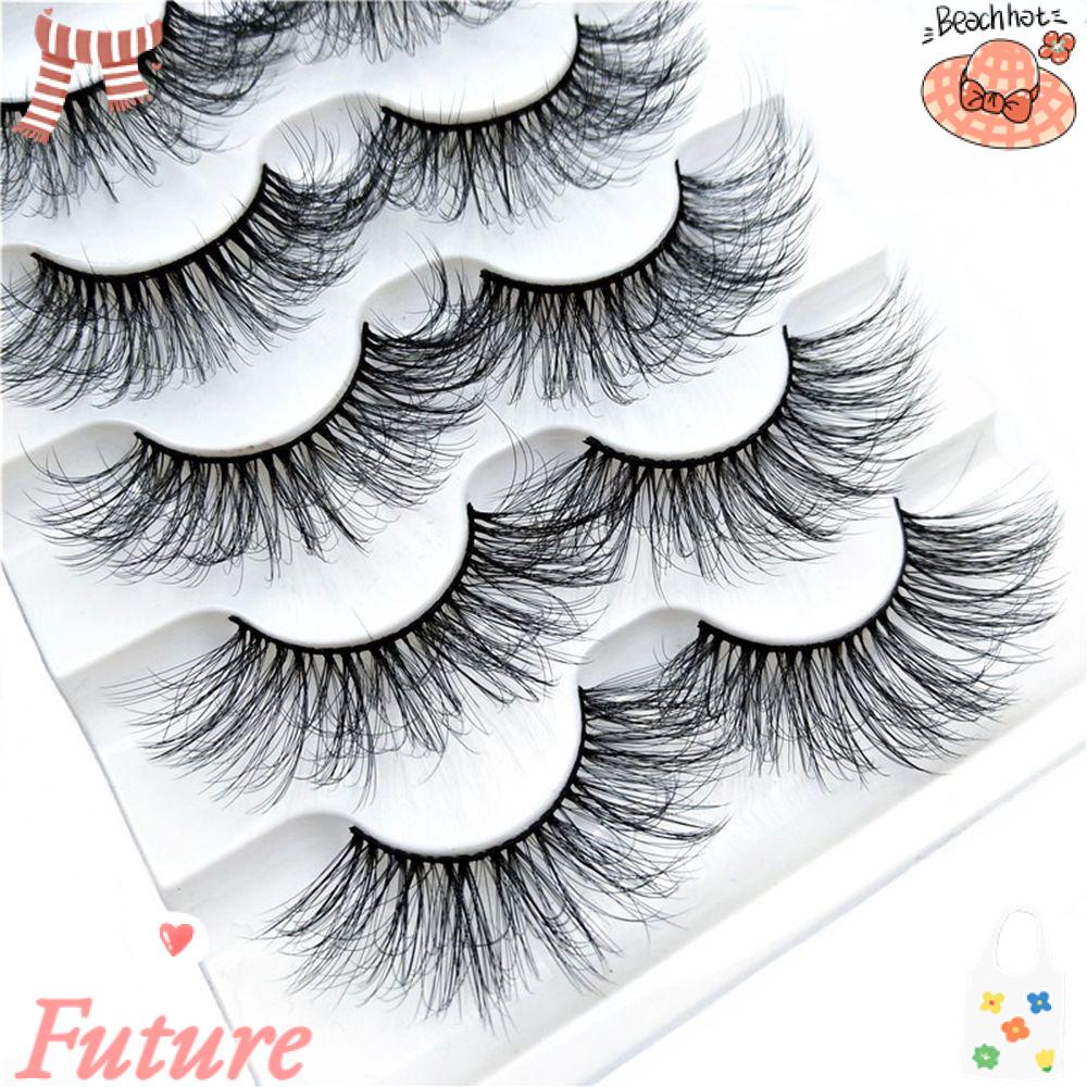 Set 5 Cặp Lông Mi Giả SKONHED Trang Điểm Làm Đẹp Không Cần Lau Chùi