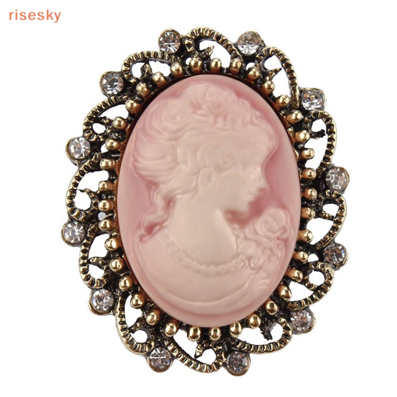 Ghim Cài Áo Hình Tượng Nữ Thần Cameo Đính Đá Phong Cách Gothic Cổ Điển