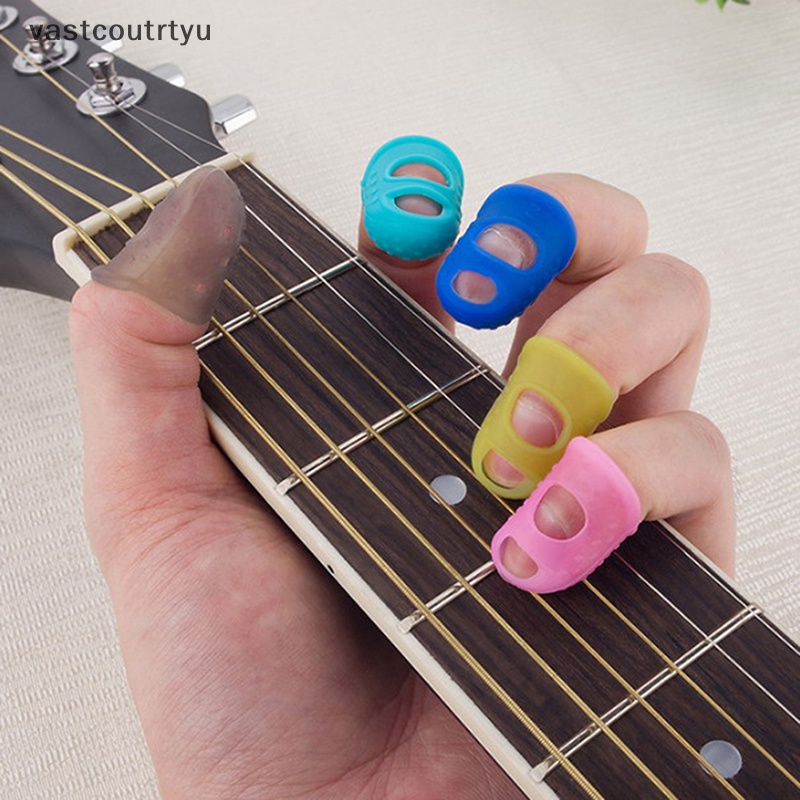 Bộ 5 Nút Silicone Bọc Ngón Tay Chơi Đàn Guitar
