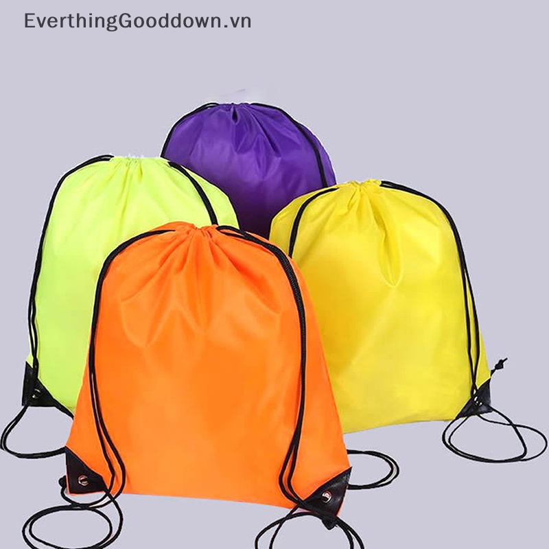 Everthinggooddown Ba Lô Thể Thao Dây Rút Chống Thấm Nước Có Thể Gấp Lại Cho Nam Nữ Đi Bơi / Tập Gym / Cắm
