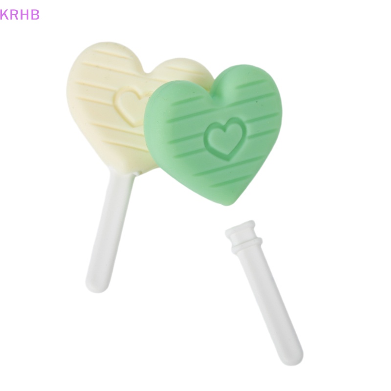 Krhb Set 2 Thanh Ngậm Cắn Trái Cây Bằng Silicon Kèm Hộp Đựng Mới