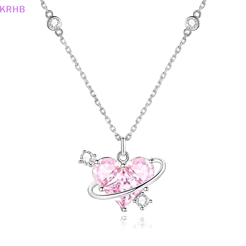 Vòng cổ Mặt Hình Trái Tim Đính Đá Zircon Thời Trang Cho Nữ Mới