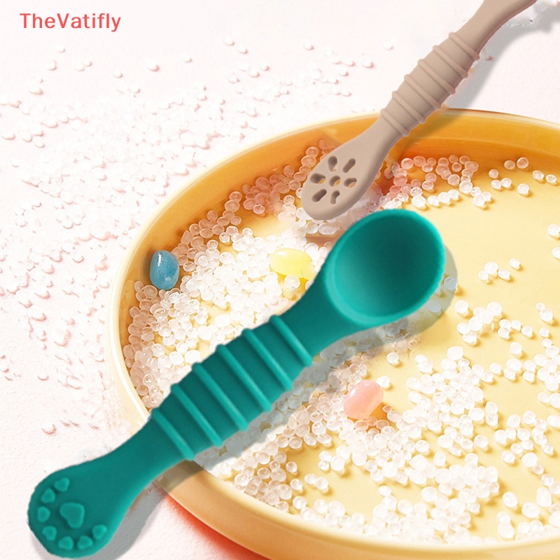 Bộ Muỗng Nĩa Bằng Silicon Mềm Dành Cho Bé Tập Ăn