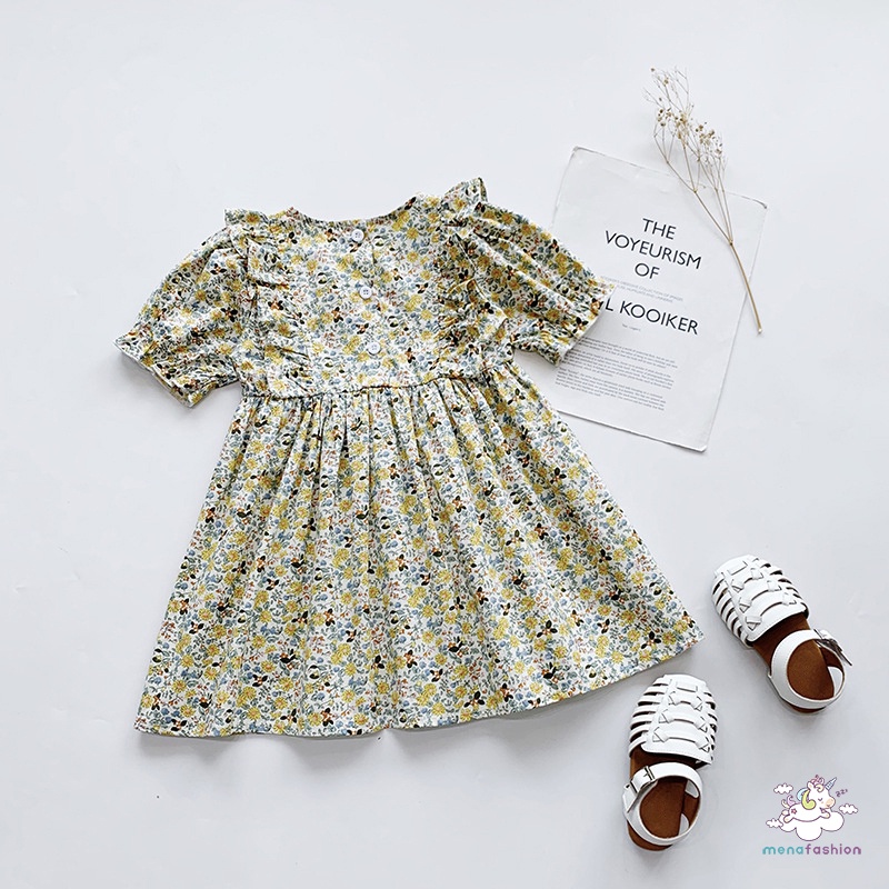 Mới Váy Hoa Mùa Hè Ngọt Ngào Dành Cho Bé Gái