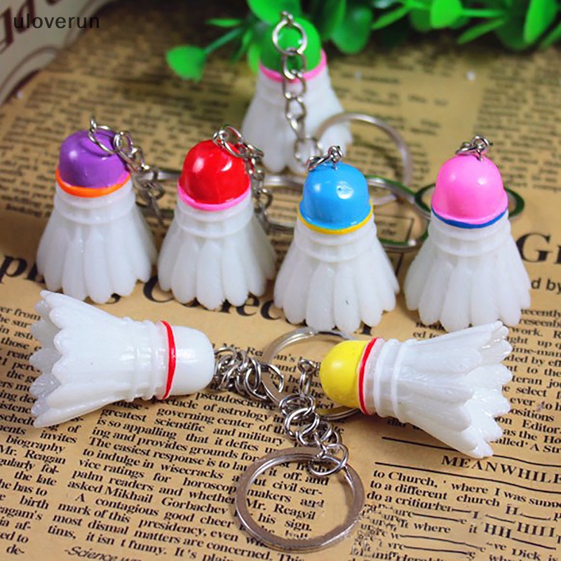 Uloverun Móc Khóa Hình Quả Cầu Lông Mini Bằng PVC Dễ Thương