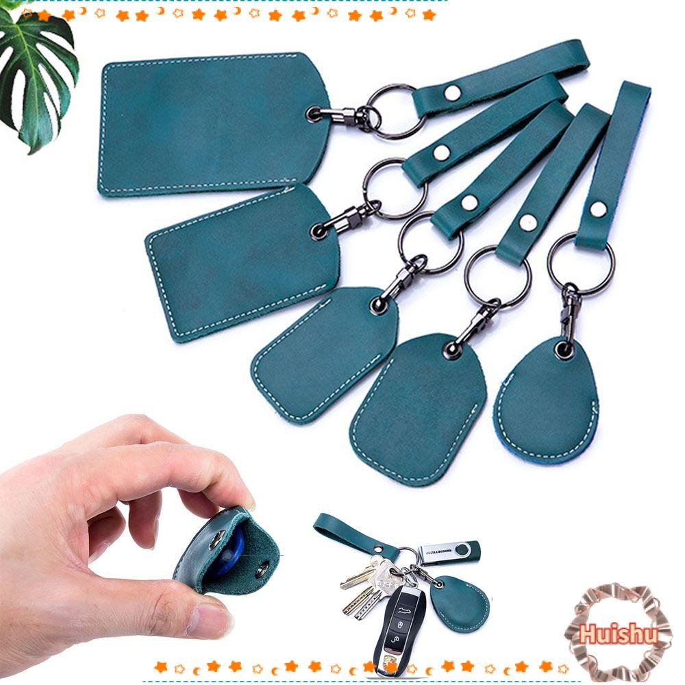 Hộp Đựng Thẻ ID / Chìa Khóa Bằng Da Có Móc Treo Tiện Dụng Ốp