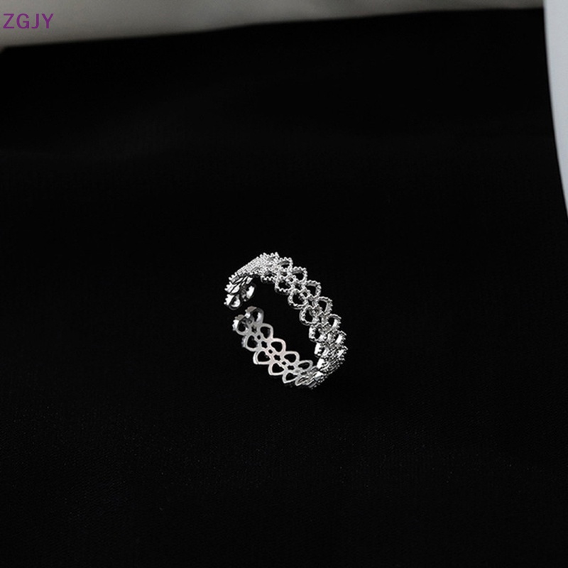 Nhẫn Hở Hình Trái Tim Phối Ren Thời Trang Cho Nữ Mới