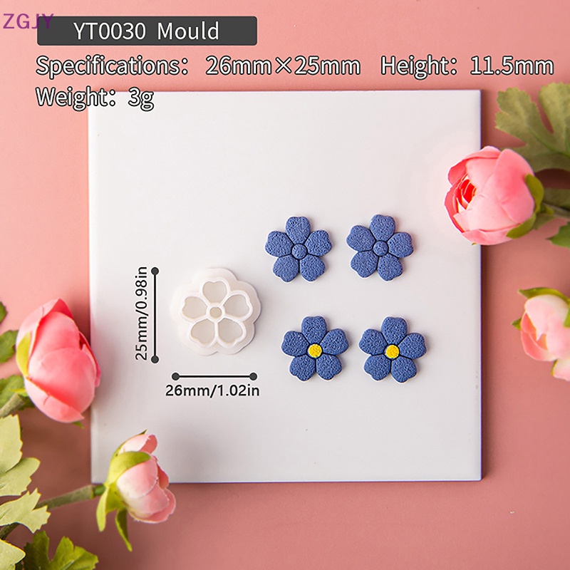 Khuôn Làm Bông Tai Bằng Đất Sét Polymer Hình Hoa Sen Phong Cách Bohemian Mới