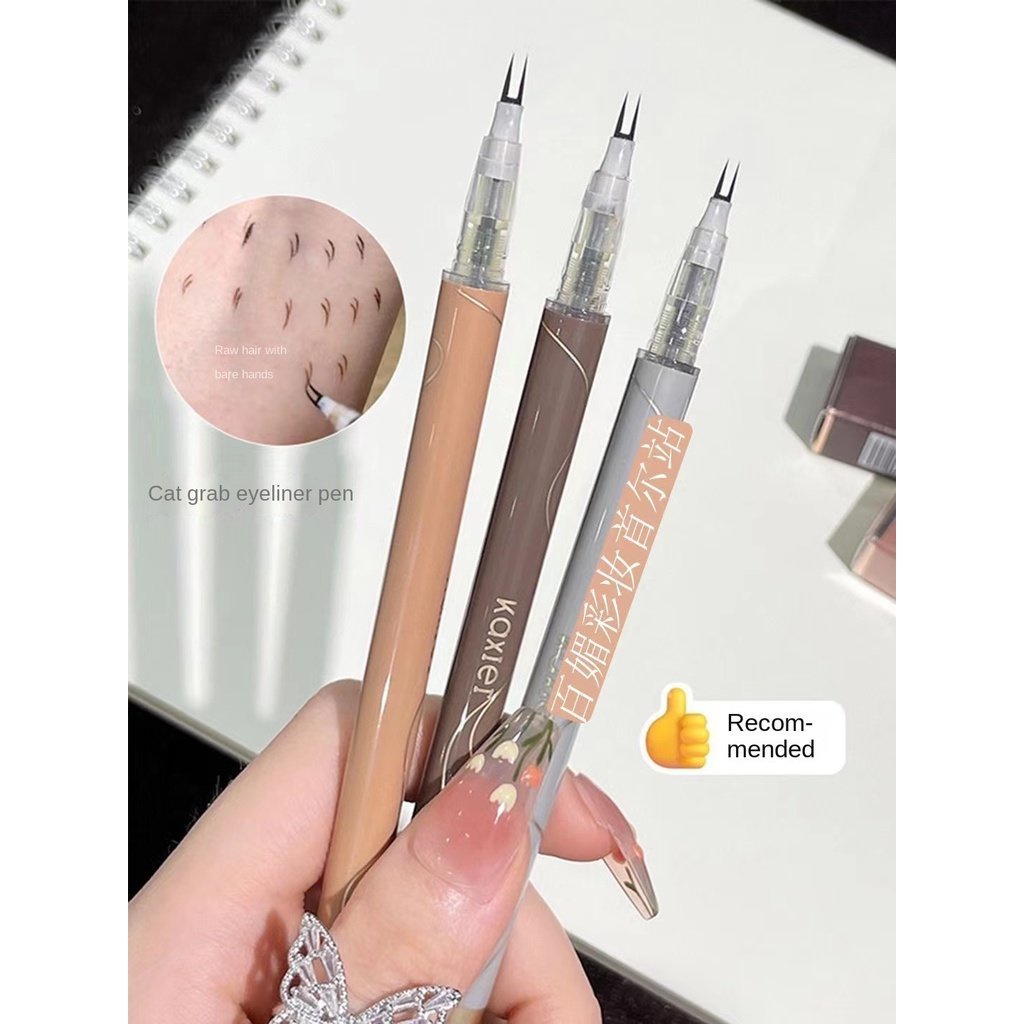 Bút Kẻ Mắt Dạng Lỏng 3 Ngòi Chống Thấm Nước Không Dễ Phai Lâu Trôi