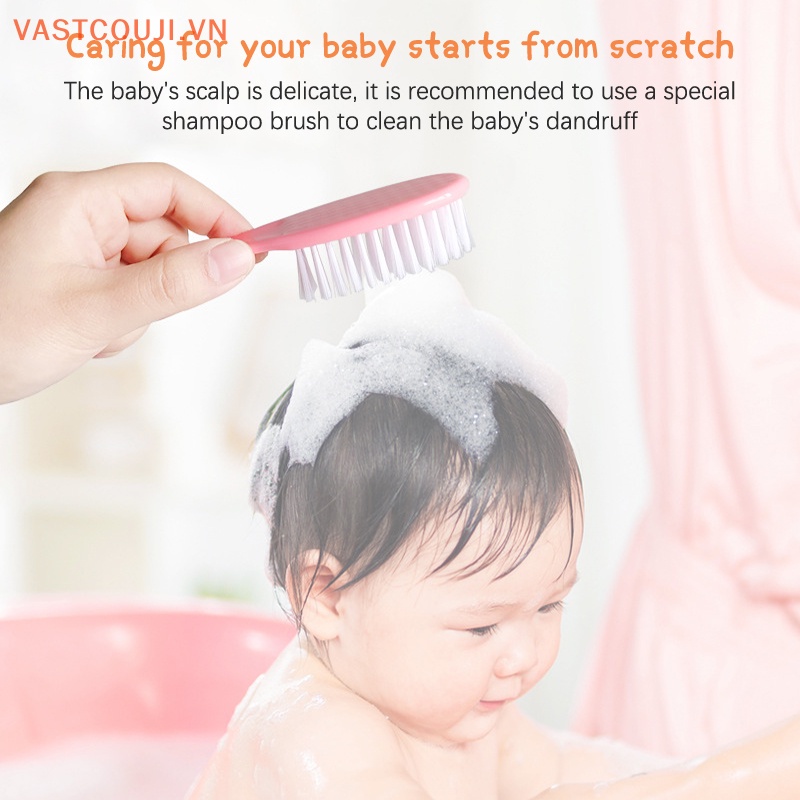 Lược Chải Tóc Bằng Nylon Mềm Tay Cầm Hình Gấu Dễ Thương Cho Bé Sơ Sinh