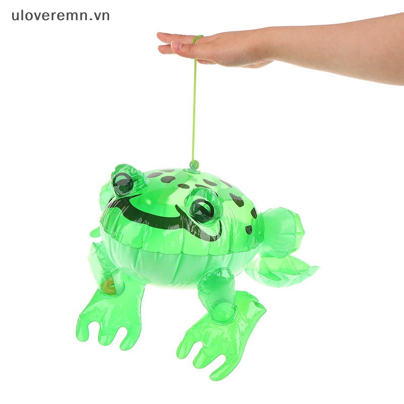 Đồ Chơi Ếch Xanh Bơm Hơi Có Đèn Nhấp Nháy Dễ Thương Vui Nhộn DIY Cho Bé