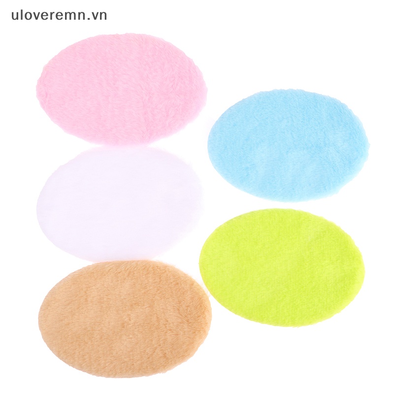 1 Thảm Lông Lót Sàn Hình Oval Trang Trí Nhà Búp Bê