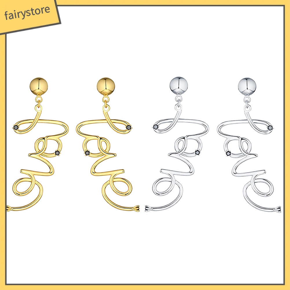 Bông Tai Hình Trái Tim Đính Đá Thời Trang Dành Cho Nữ