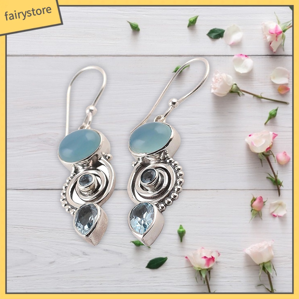 1 Cặp Bông Tai Dạng Móc Trang Trí Cổ Điển Thanh Lịch Cho Nữ