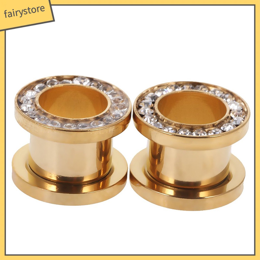 1 Khuyên Xỏ Tai Đính Đá Bằng Thép Không Gỉ