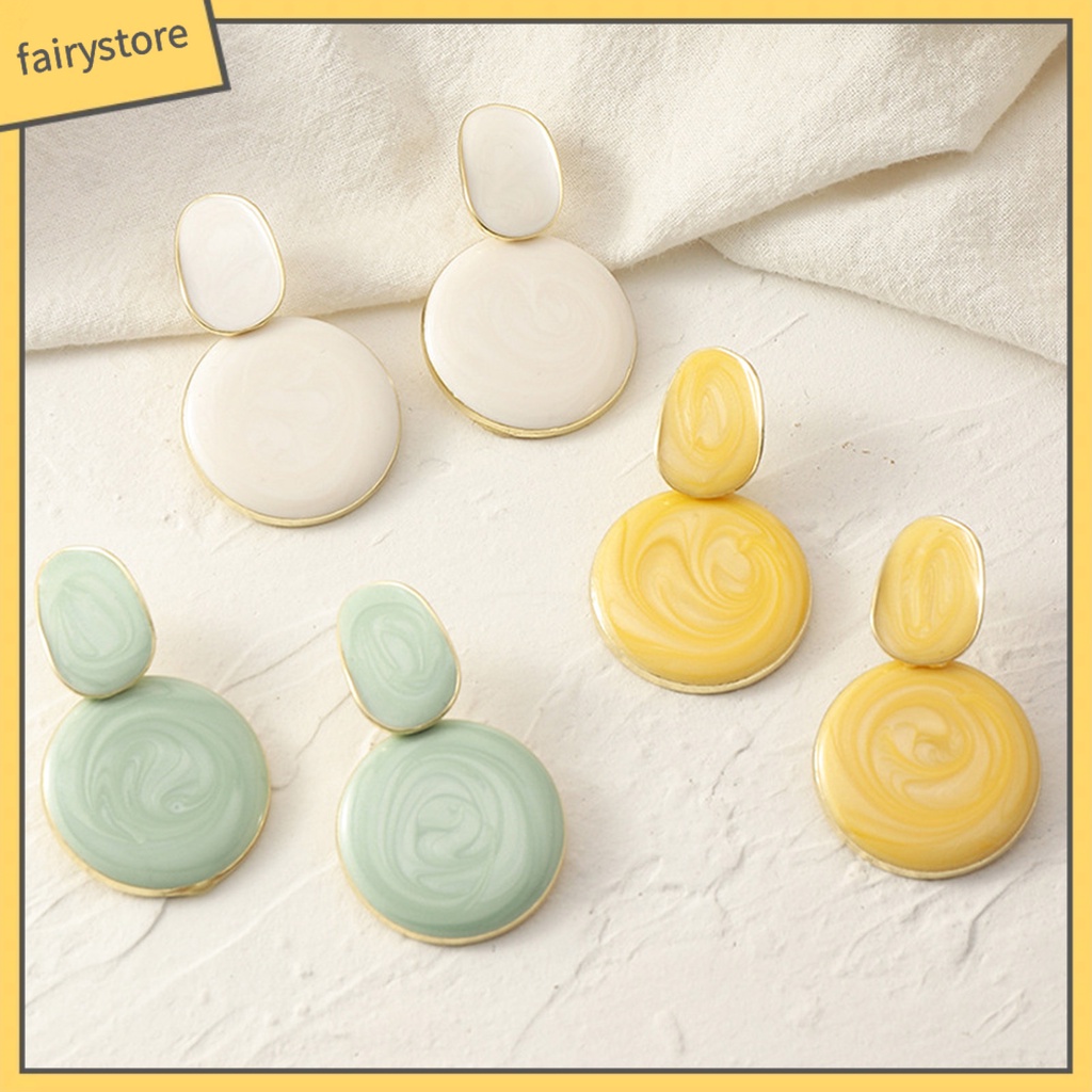 1 Đôi Bông Tai Hình Học Tua Rua Gọn Nhẹ Không Phai Màu Thời Trang Dự Tiệc