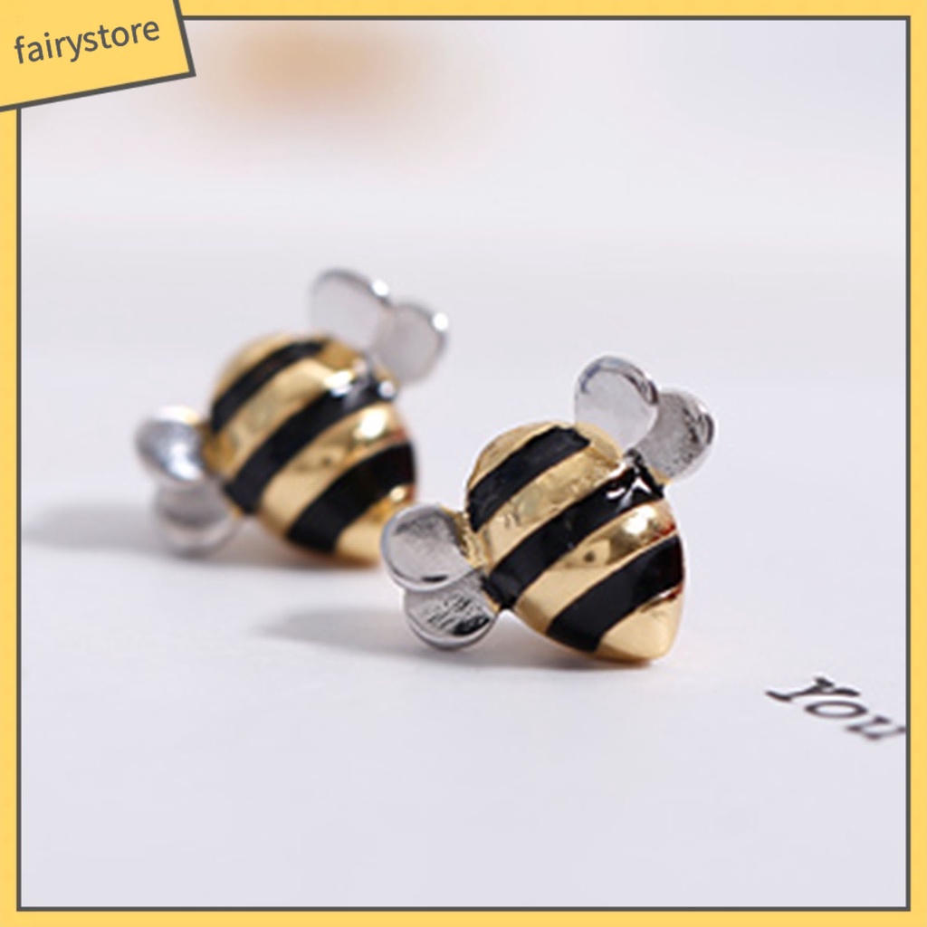 Bộ Trang Sức Vòng cổ / Bông Tai Hình Ong Xinh Xắn Cho Nữ