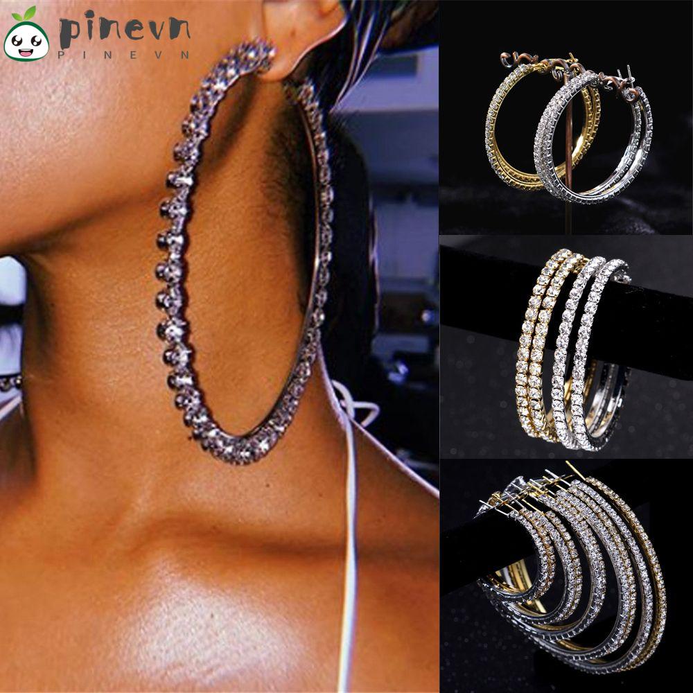 Bông Tai Hình Tròn Lớn Thời Trang Dành Cho Nữ|Bông Tai Dáng Dài Thiết Kế Xinh Xắn Thời Trang