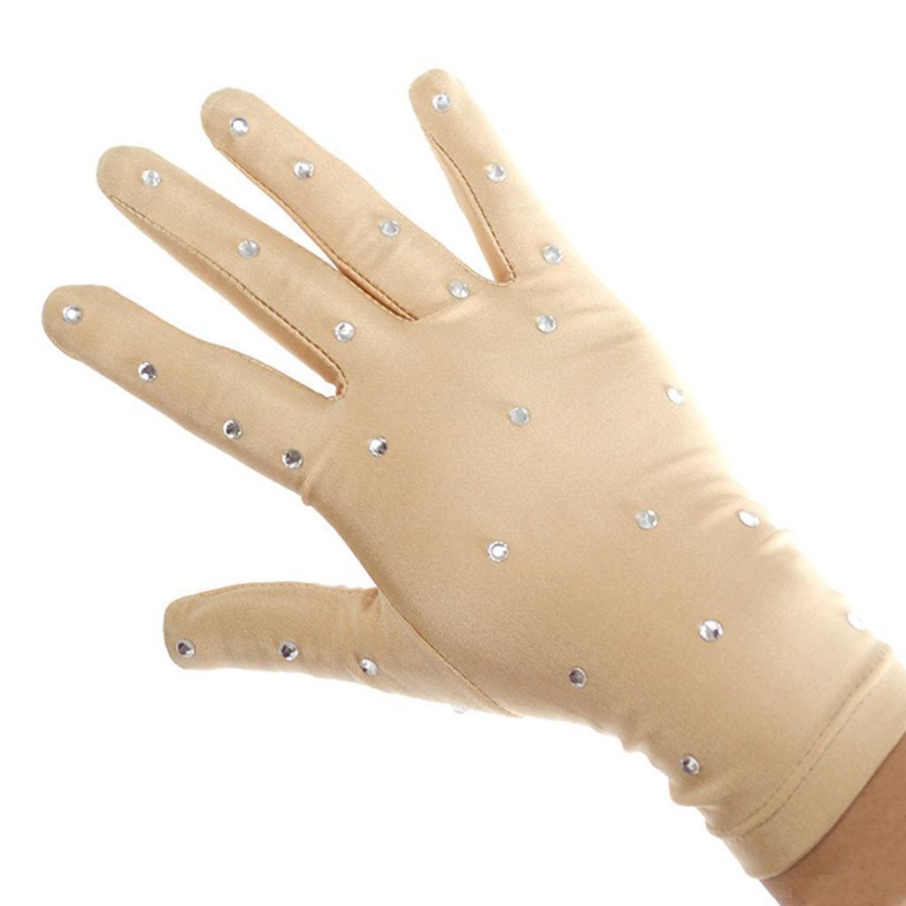 Găng Tay Co Giãn Có Đính Đá Dùng Cho Mô Hình Trượt Băng / Thi Đấu