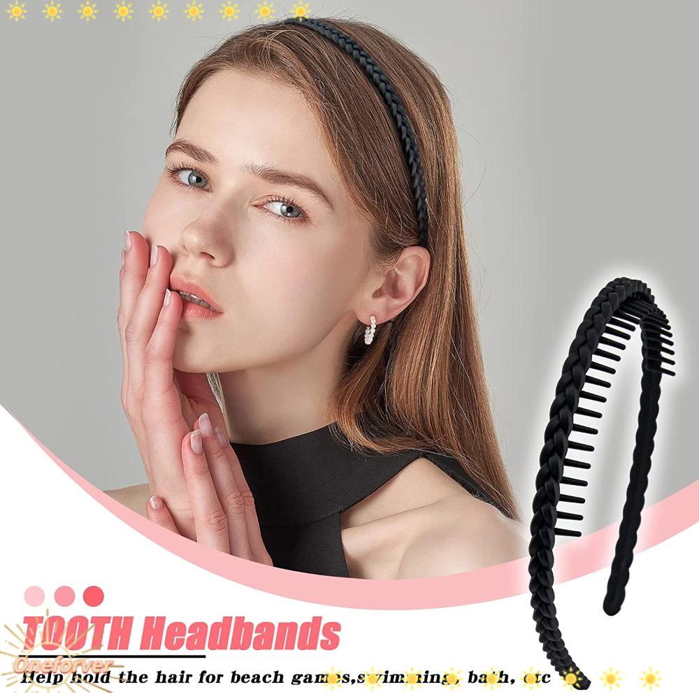 Băng Đô Đen Gợn Sóng Tạo Kiểu Tóc Thời Trang Unisex