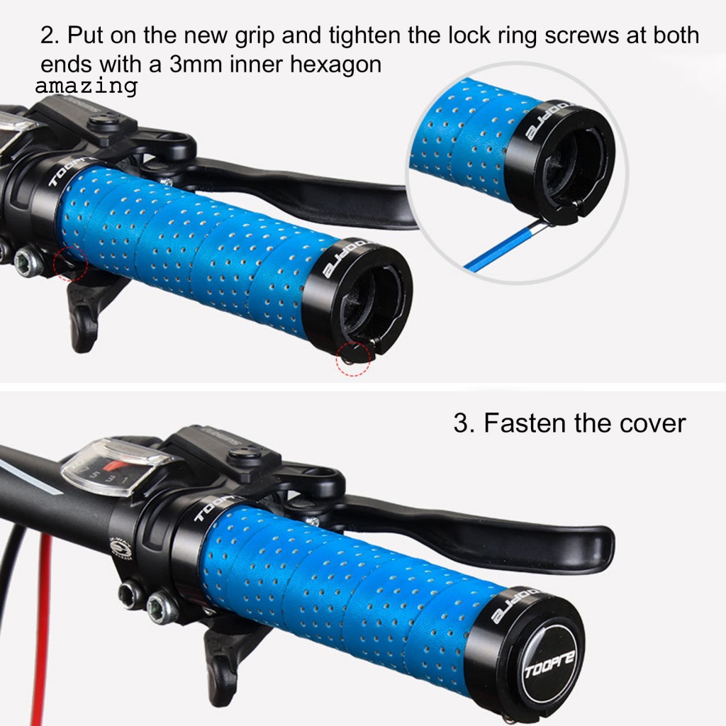 1 Bộ Vỏ Bọc Tay Lái Xe Đạp Chống Sốc / Mưa / Trượt Có Lỗ Cắm Thoáng Khí