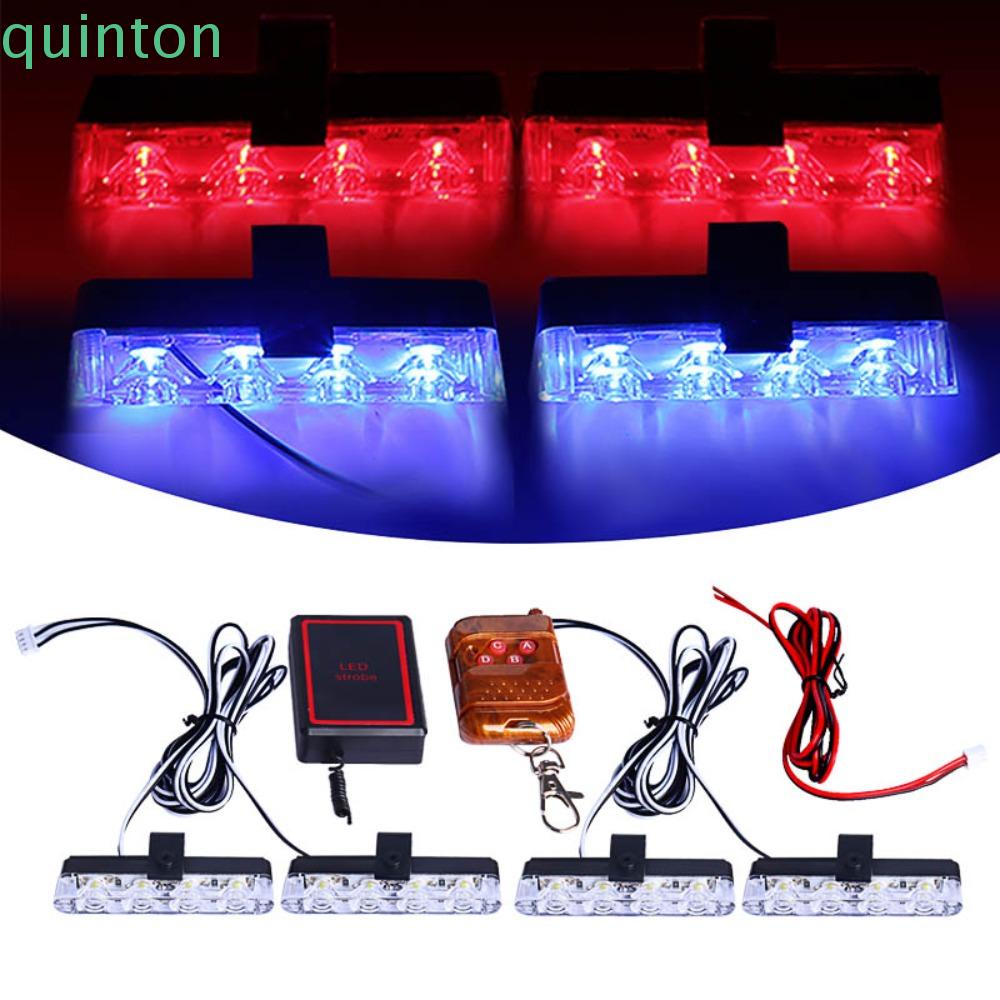 Đèn LED Cảnh Báo Không Dây Công Suất Cao Màu Đỏ / Xanh Dương Siêu Sáng Có Điều Khiển Từ Xa Cho Xe Hơi